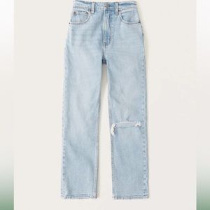 Abercrombie High Rise Ankle Straight Jeans